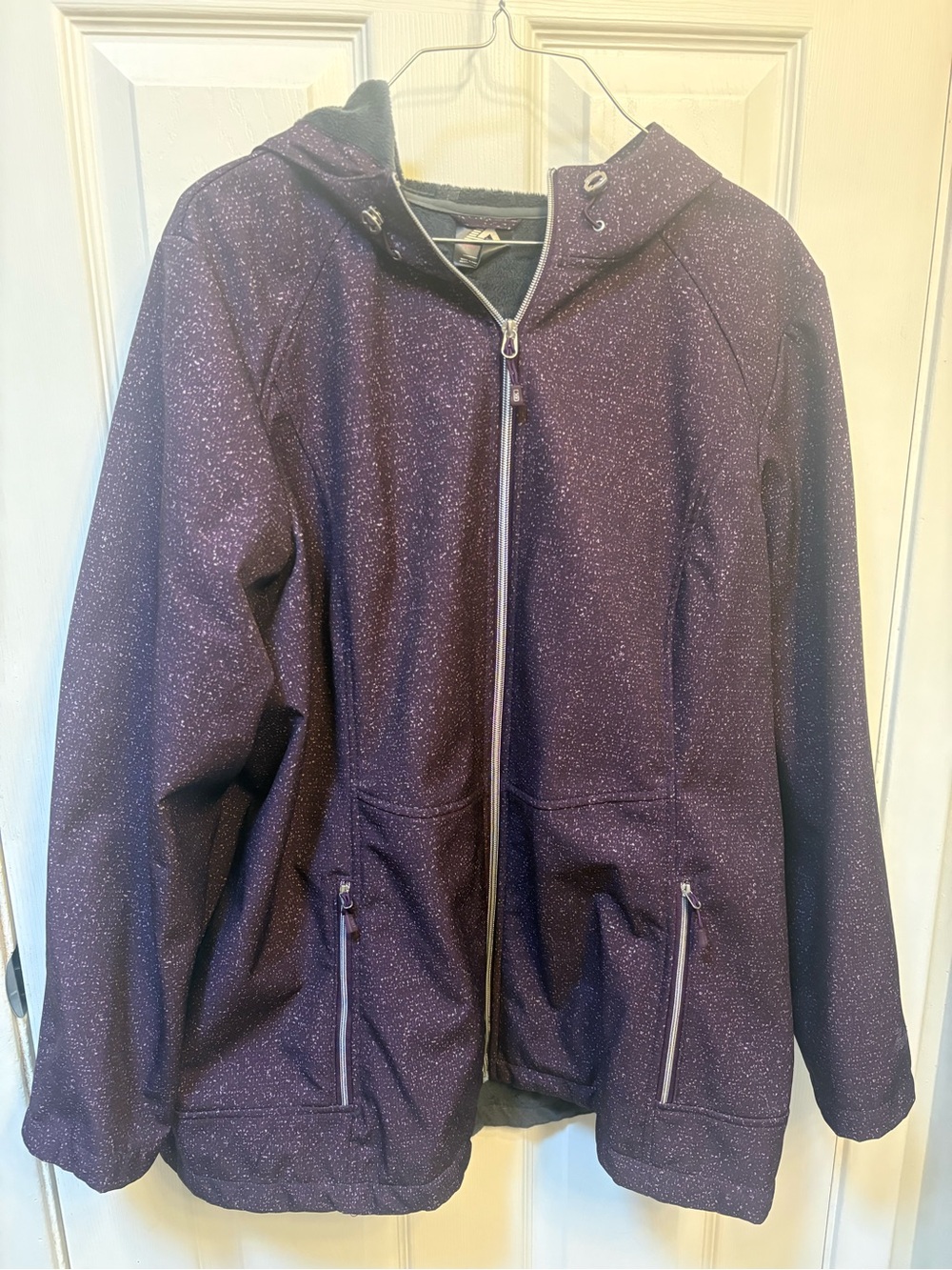ZeroXposur Hooded Zip-Up Jacket in Speckled Purple